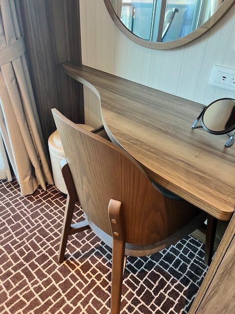 Seabourn Venture Veranda Suite workspace
